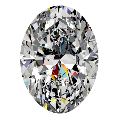 0.5 carat I-SI2 Natūralus Oval Deimantas (1)