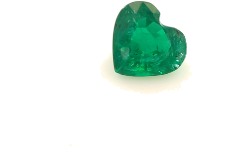 0.39 carat GREEN Heart Smaragdas (1)
