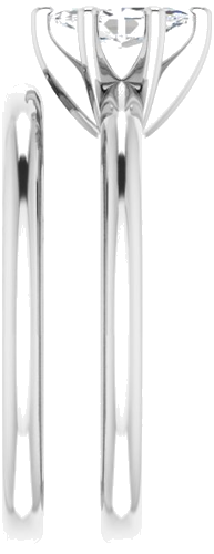 Sužadėtuvių Žiedas „Solitaire“ 585 Baltojo Aukso Marquise 7mm x 3.5mm (9)