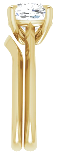 Sužadėtuvių Žiedas „Solitaire“ 585 Geltonojo Aukso Cushion 8mm (9)