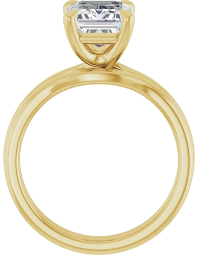 Sužadėtuvių Žiedas 14k yellow gold Emerald 9mm x 7mm (7)