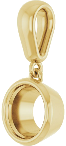Pakabukas „Bezel-Set Solitaire Charm“ 14k yellow gold Round 6.5mm (2)