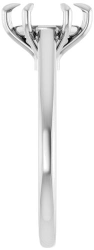 Sužadėtuvių Žiedas „Claw-Pong“ 14k white gold Round 8mm (4)