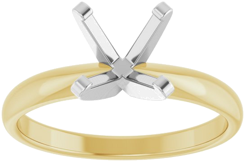 Sužadėtuvių Žiedas „Solitaire“ 14k yellow/white gold Square 5.5mm (3)