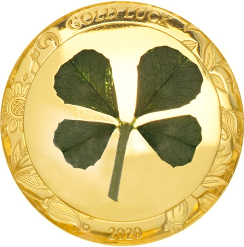 1 Dollar Four Leaf Clover Palau 2020 Gold Coin (1)