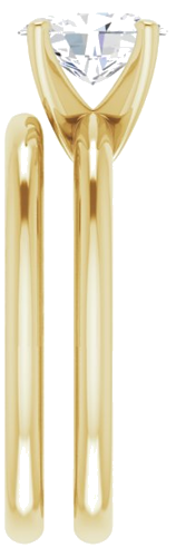 14K Yellow  8x6 mm Oval Solitaire Engagement Ring Mounting (9)