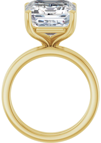 Sužadėtuvių Žiedas „Solitaire“ 10k yellow gold Emerald 13mm x 11mm (7)
