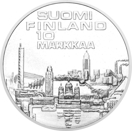 10 Markkaa European Athletics Championship 1971 Finland Silver Coin (2)