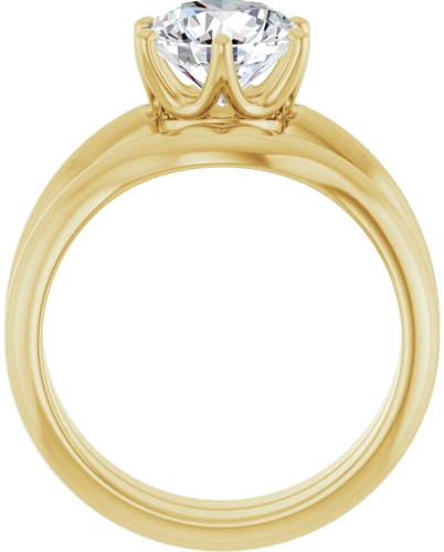 Sužadėtuvių Žiedas „Solitaire Crown-Inspired“ 14k yellow gold Round 8mm (7)