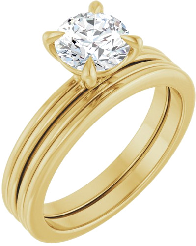 Sužadėtuvių Žiedas „Claw-Prong Solitaire“ 14k yellow gold Round 6.5mm (6)