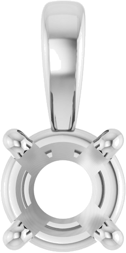 10K White 4 mm Round 4-Prong Pendant Mounting (1)
