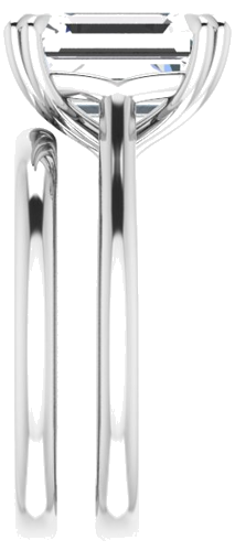 Sužadėtuvių Žiedas „Solitaire“ 585 Baltojo Aukso Emerald 10mm x 8mm (9)