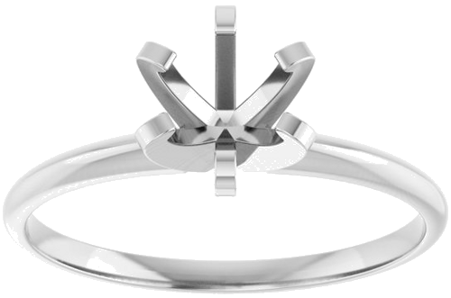 Sužadėtuvių Žiedas „Solitaire“ 585 Baltojo Aukso Round 5.8mm (3)