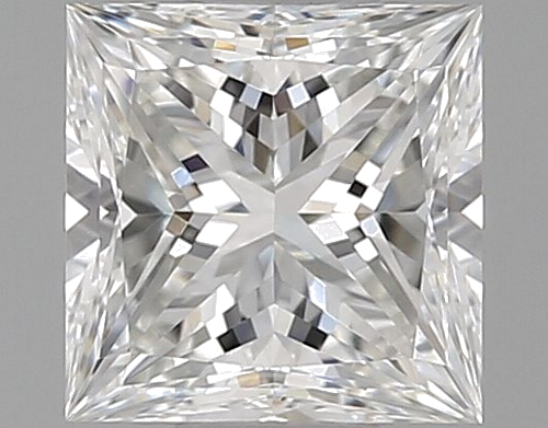 0.51 carat F-VVS2 Natūralus Princess Deimantas (1)