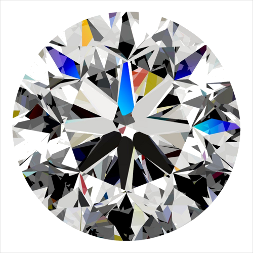 0.3 carat F-SI1 GD cut Natūralus Round Deimantas (1)