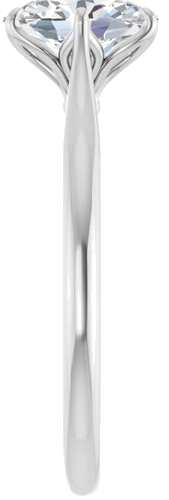 Sužadėtuvių Žiedas „Solitaire“ 585 Baltojo Aukso Oval 8mm x 6mm (9)