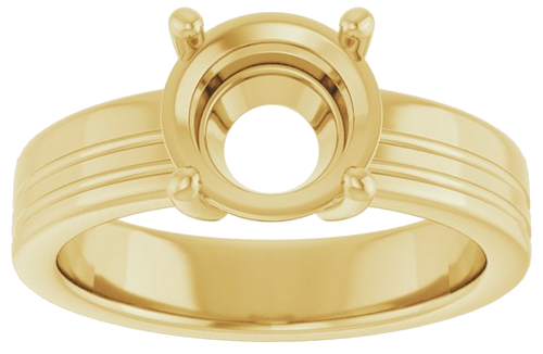Sužadėtuvių Žiedas „Solitaire“ 14k yellow gold Round 8.2mm (3)