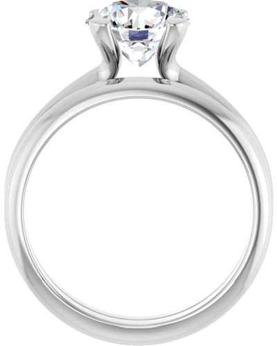 Sužadėtuvių Žiedas „Solitaire“ 14k white gold Round 8mm (7)