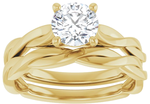 Sužadėtuvių Žiedas „Infinity-Inspired“ 14k yellow gold Round 6mm (8)