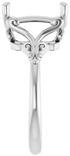 Sužadėtuvių Žiedas „Solitaire“ 14k white gold Emerald 11mm x 9mm (4)