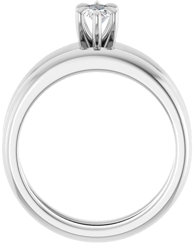 Sužadėtuvių Žiedas „Claw-Prong Solitaire“ 14k white gold Marquise 8mm x 4mm (7)