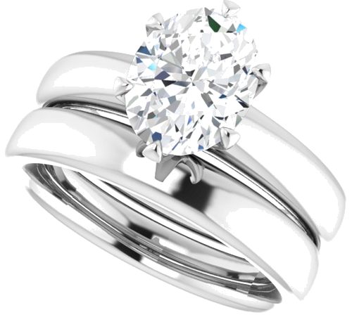 Sužadėtuvių Žiedas „Solstice Solitaire®“ 14k white gold Oval 9mm x 7mm (10)