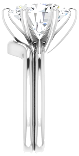 Sužadėtuvių Žiedas „Solitaire“ 585 Baltojo Aukso Oval 12mm x 10mm (9)