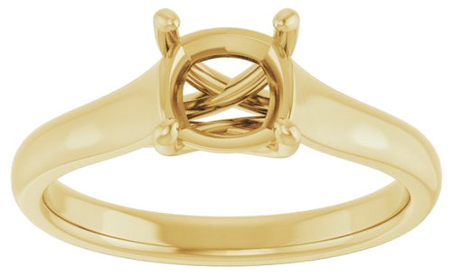 Sužadėtuvių Žiedas „Solitaire“ 10k yellow gold Cushion 6mm (3)