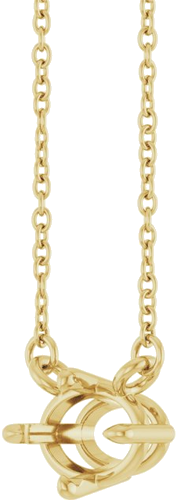 Pakabukas „Claw-Prong Solitaire“ 14k yellow gold Oval 7mm x 5mm (2)