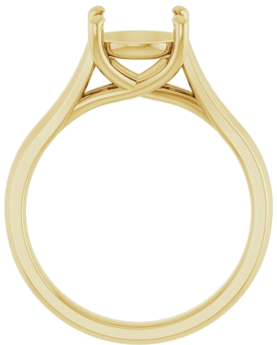 14K Yellow 8 mm Round Solitaire Engagement Ring Mounting (2)