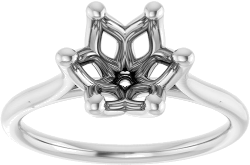 Sužadėtuvių Žiedas „Cathedral-Style Solitaire“ 14k white gold Round 8mm (3)