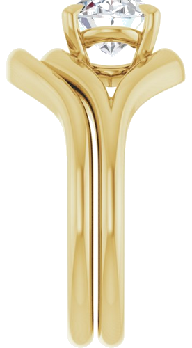 Sužadėtuvių Žiedas „Claw-Prong Solitaire“ 14k yellow gold Oval 9mm x 7mm (9)