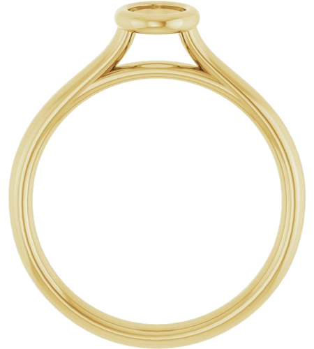 Sužadėtuvių Žiedas „Bezel-Set Solitaire“ 10k yellow gold Oval 6mm x 4mm (2)