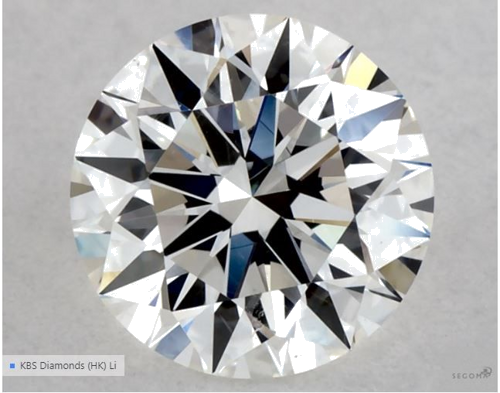 0.57 carat G-SI1 Excellent cut Natūralus Round Deimantas (1)
