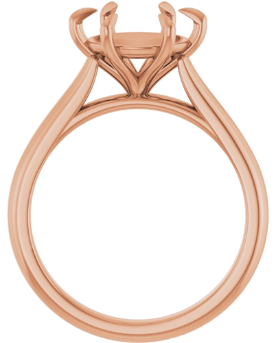 Sužadėtuvių Žiedas „Claw-Prong“ 14k rose gold Round 9.4mm (2)