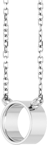 Pakabukas „Bezel-Set Solitaire“ 14k white gold Round 6mm (2)