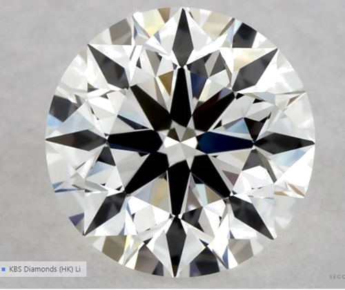 0.54 carat I-VVS1 Excellent cut Natūralus Round Deimantas (1)