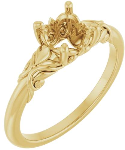 Sužadėtuvių Žiedas „Solitaire“ 14k yellow gold Round 6.5mm (1)