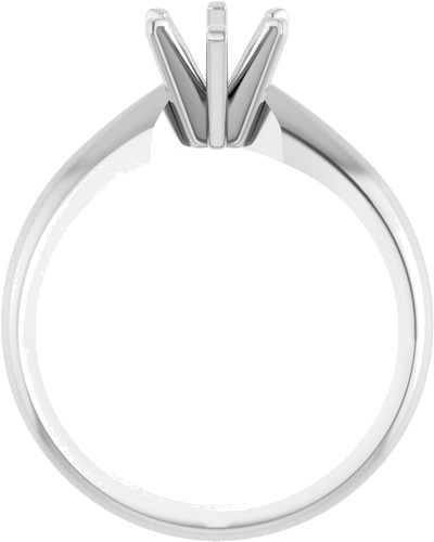 Sužadėtuvių Žiedas „Solitaire“ 14k white gold Oval 7.5mm x 5.5mm (2)