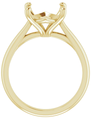 Sužadėtuvių Žiedas „Solitaire“ 10k yellow gold Oval 12mm x 10mm (2)