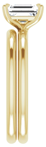 14K Yellow  7x5 mm Emerald Solitaire Engagement Ring Mounting (9)