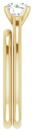 14K Yellow 6 mm Round Solitaire Engagement Ring Mounting (9)