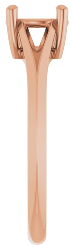 Sužadėtuvių Žiedas „Solitaire Split Shank“ 14k rose gold Round 6.5mm (4)