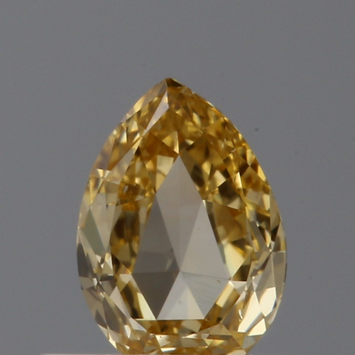 0.28 carat Fancy Intense Orangey Yellow-VS2 Natūralus Pear Deimantas (1)