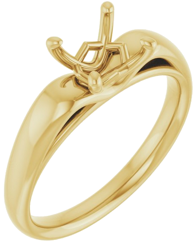 Sužadėtuvių Žiedas 14k yellow gold Oval 8mm x 6mm (1)
