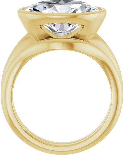 Sužadėtuvių Žiedas „Bezel-Set Solitaire“ 14k yellow gold Oval 14mm x 10mm (7)