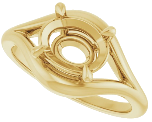 Sužadėtuvių Žiedas „Claw-Prong Solitaire“ 14k yellow gold Oval 9mm x 7mm (5)