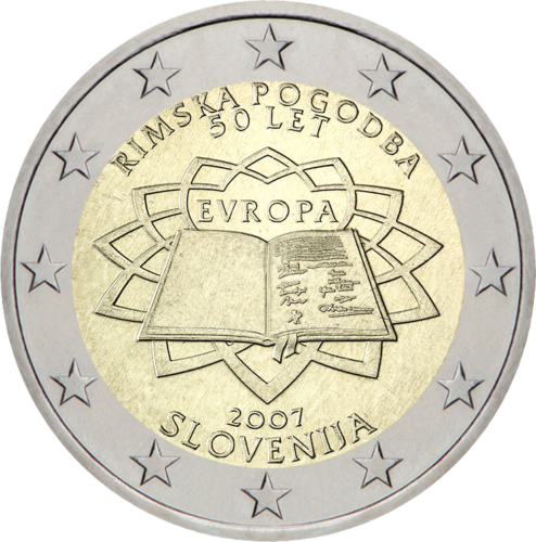 2007 Slovenia Treaty of Rome (TOR) 2 euro coin (1)