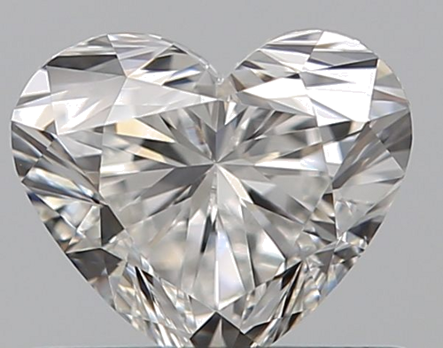 0.52 carat F-VVS2 Natūralus Heart Deimantas (1)