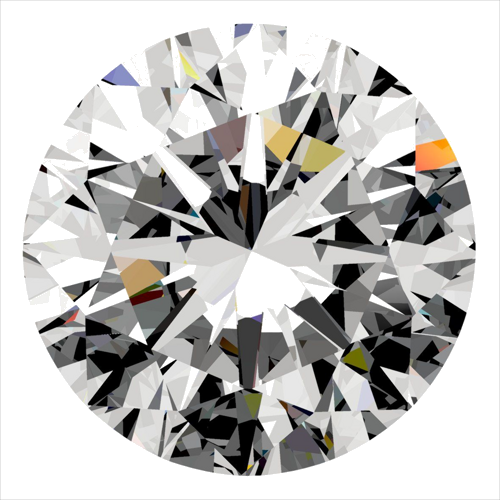 0.37 carat F-VVS2 Excellent cut Natūralus Round Deimantas (1)